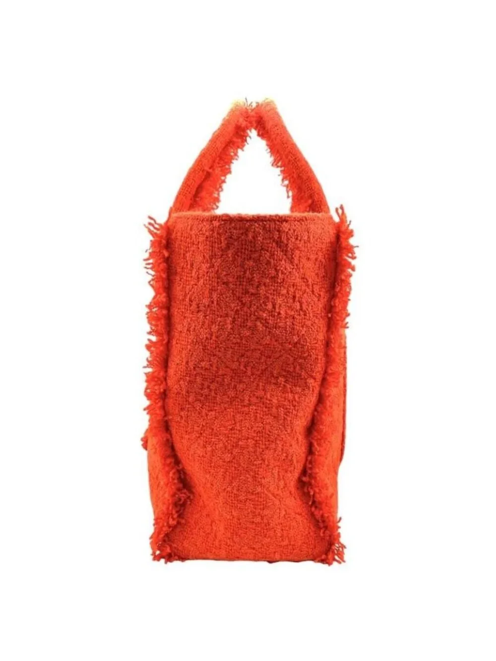 Chanel Tweed Tote Bag Zip Shopping Gold Hardware